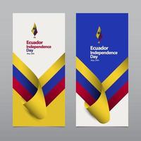 glückliche ecuador Unabhängigkeitstag Feier Vektor Vorlage Design Illustration