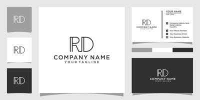 rd oder DR Initiale Brief Logo Design Konzept vektor