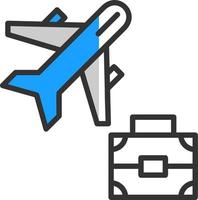 Geschäftsreise-Vektor-Icon-Design vektor