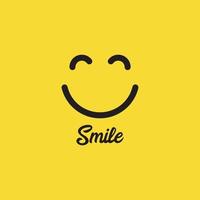 Lächeln Emoticon Logo Symbol Vektor Vorlage Design Illustration