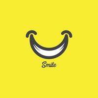 smile emoticon logo ikon vektor mall design illustration