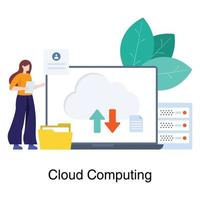 Cloud-Computing-Netzwerkkonzept vektor
