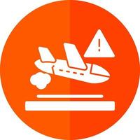 Flugzeugunfall-Vektor-Icon-Design vektor