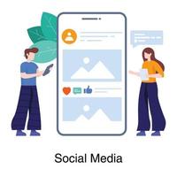 sociala medier applikationskoncept vektor