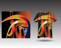 tshirt sporter design för tävlings jersey cykling fotboll gaming vektor