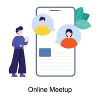 Online-Meeting-App-Konzept vektor