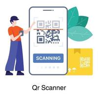 qr Scan-Bildschirm digitales Konzept vektor