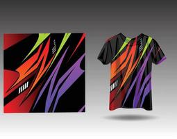 tshirt sporter design för tävlings jersey cykling fotboll gaming vektor