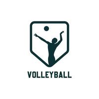 Volleyball Logo Vorlage Design Vektor Symbol Illustration