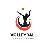 Volleyball Logo Vorlage Design Vektor Symbol Illustration