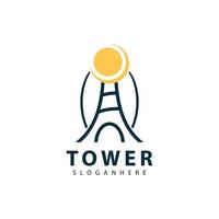 Turm Logo Symbol Vektor Symbol Design Illustration Vorlage