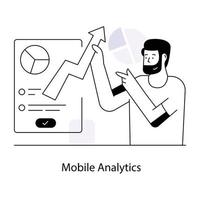 Trendige Mobile Analytics vektor