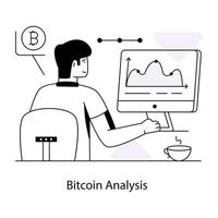 Trendige Bitcoin-Analyse vektor