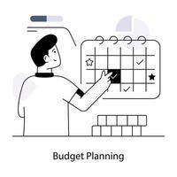 Trendige Budgetplanung vektor