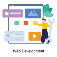 Webprogrammierer oder Webingenieur-Konzept vektor