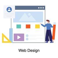 Webdesign- und Entwicklungskonzept vektor