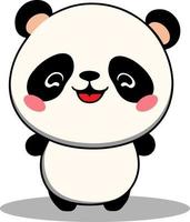 glücklich Panda mit einfach Vektor Grafik Illustration