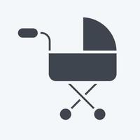 Symbol Baby Wagen. verbunden zu Familie Symbol. Glyphe Stil. einfach Design editierbar. einfach Illustration vektor