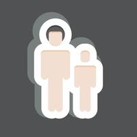 Symbol Vater und Sohn. verbunden zu Familie Symbol. einfach Design editierbar. einfach Illustration vektor