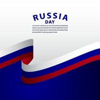 glückliche Russland Unabhängigkeitstag Feier Vektor Vorlage Design Illustration