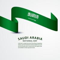 glad Saudiarabien nationaldag firande vektor mall design illustration