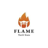 flamma toriien Port logotyp ikon design mall platt vektor