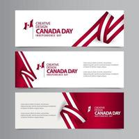 glad Kanada självständighetsdagen kreativ design vektor mall illustration