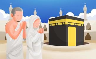 umrah hajj Backpacker Illustration 3 vektor