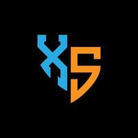 xs abstrakt monogram logotyp design på svart bakgrund. xs kreativ initialer brev logotyp begrepp. vektor