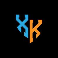 xk abstrakt Monogramm Logo Design auf schwarz Hintergrund. xk kreativ Initialen Brief Logo Konzept. vektor