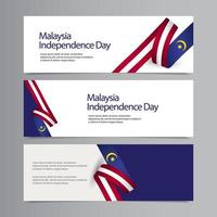 glad malaysia självständighetsdagen firande kreativa marknaden vektor mall design illustration