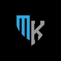 mk abstrakt Monogramm Logo Design auf schwarz Hintergrund. mk kreativ Initialen Brief Logo Konzept. vektor