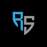 rs abstrakt Monogramm Logo Design auf schwarz Hintergrund. rs kreativ Initialen Brief Logo Konzept. vektor