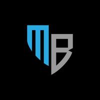 mb abstrakt Monogramm Logo Design auf schwarz Hintergrund. mb kreativ Initialen Brief Logo Konzept. vektor