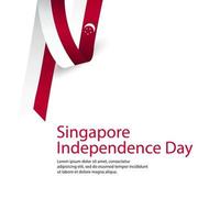 glückliche Singapur Unabhängigkeitstag Feier kreative Markt Vektor Vorlage Design Illustration