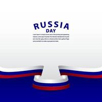 lycklig ryssland självständighetsdagen firande vektor mall design illustration