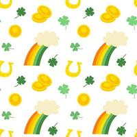 nahtlos Muster zum st. Patricks Tag. zum Hintergrund, Textil, Verpackung vektor