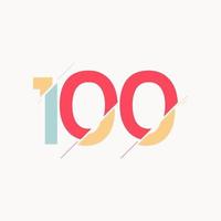 100 Jahre Jubiläumsfeier Vektor Logo Symbol Vorlage Design Illustration
