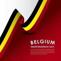 glückliche belgium Unabhängigkeitstag Feiern Vektor Vorlage Design Illustration