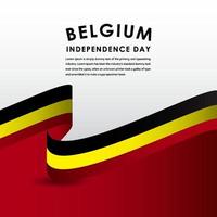 glückliche belgium Unabhängigkeitstag Feiern Vektor Vorlage Design Illustration