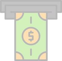 Geldabhebung Vektor-Icon-Design vektor