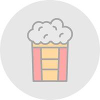 Popcorn-Vektor-Icon-Design vektor