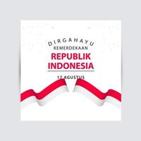 glückliche Indonesien Unabhängigkeitstag Feier Vektor Vorlage Design Logo Illustration