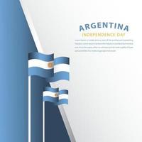 glückliche argentinische Unabhängigkeitstag Feier Vektorschablonen-Designillustration vektor