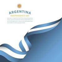 glückliche argentinische Unabhängigkeitstag Feier Vektorschablonen-Designillustration vektor