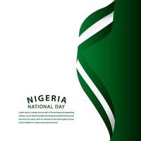 glad nigeria nationaldag firande vektor mall design illustration