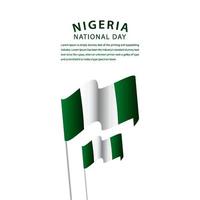 glückliche Nigeria-Nationalfeiertagsfeier-Vektorschablonen-Designillustration vektor