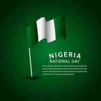 glad nigeria nationaldag firande vektor mall design illustration