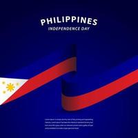glückliche Philippinen Unabhängigkeitstag Feier Vektor Vorlage Design Illustration