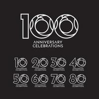 100 års jubileum firande vektor mall design illustration